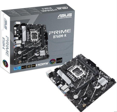 ASUS PRIME B760M-K DDR5 (13th and 12th Gen) LGA 1700 mATX Motherboard