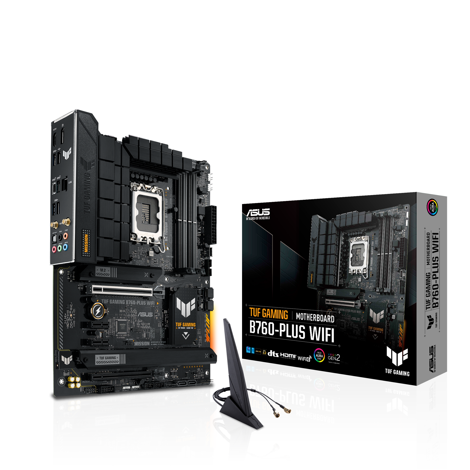 ASUS TUF GAMING B760-PLUS WIFI DDR5 (13th and 12th Gen) LGA 1700 ATX Motherboard