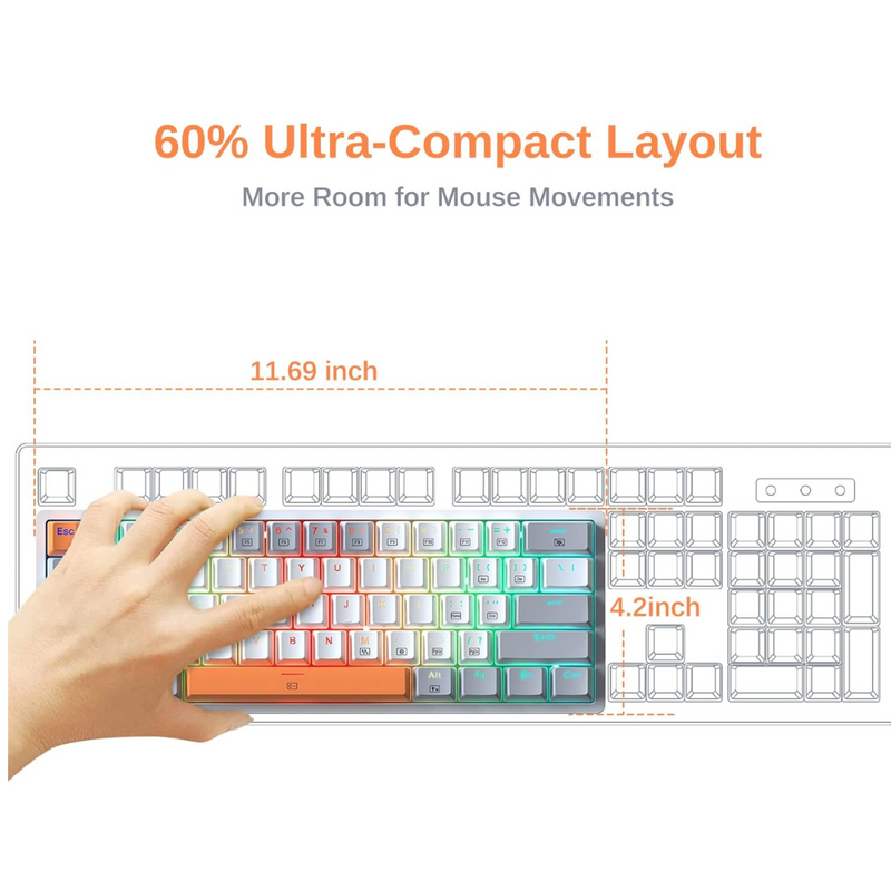 Redragon K642WGO AKALI 60% RGB Mechanical Keyboard