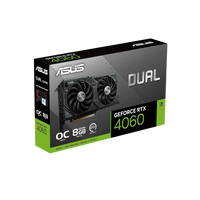 ASUS Dual GeForce RTX™ 4060 OC Edition 8GB GDDR6 (PCIe 4.0, 8GB GDDR6, DLSS 3, HDMI 2.1a, DisplayPort 1.4a, 2.5-Slot Design, Axial-tech Fan Design, 0dB Technology, and More)