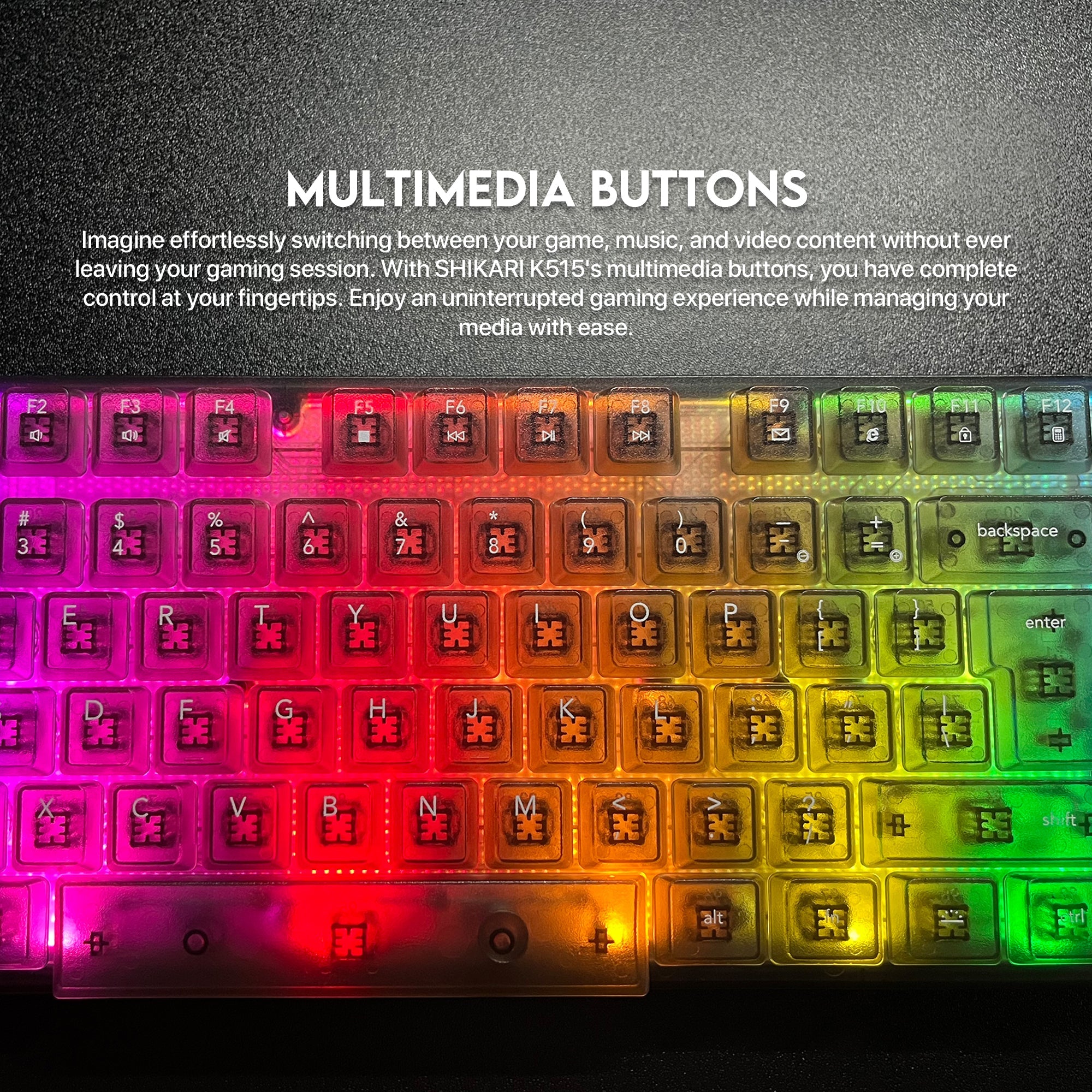 Fantech Shikari K515 RGB Membrane Gaming Keyboard Keyboard 12 JOD