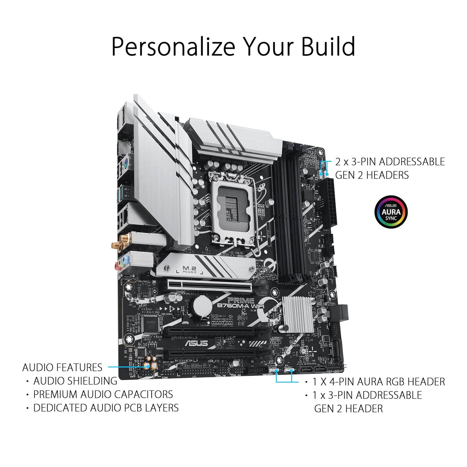 ASUS PRIME B760M-A WIFI DDR5 LGA 1700 mATX Motherboard