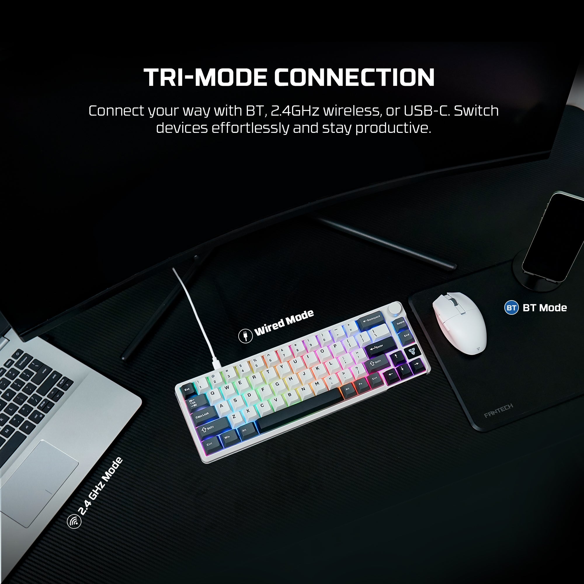 Fantech MK919 ATOM PRO66 Mechanical Keyboard Grey