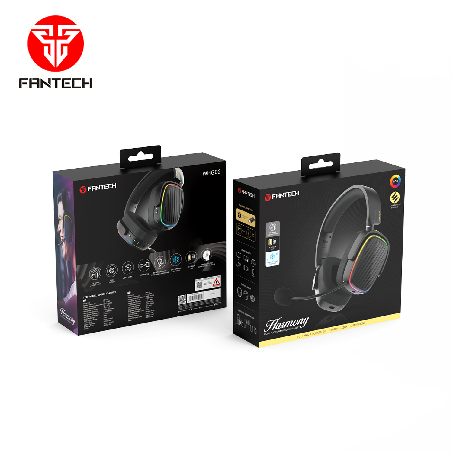 Fantech WHG02 Wireless Headset Harmony New Arrivals 50 JOD
