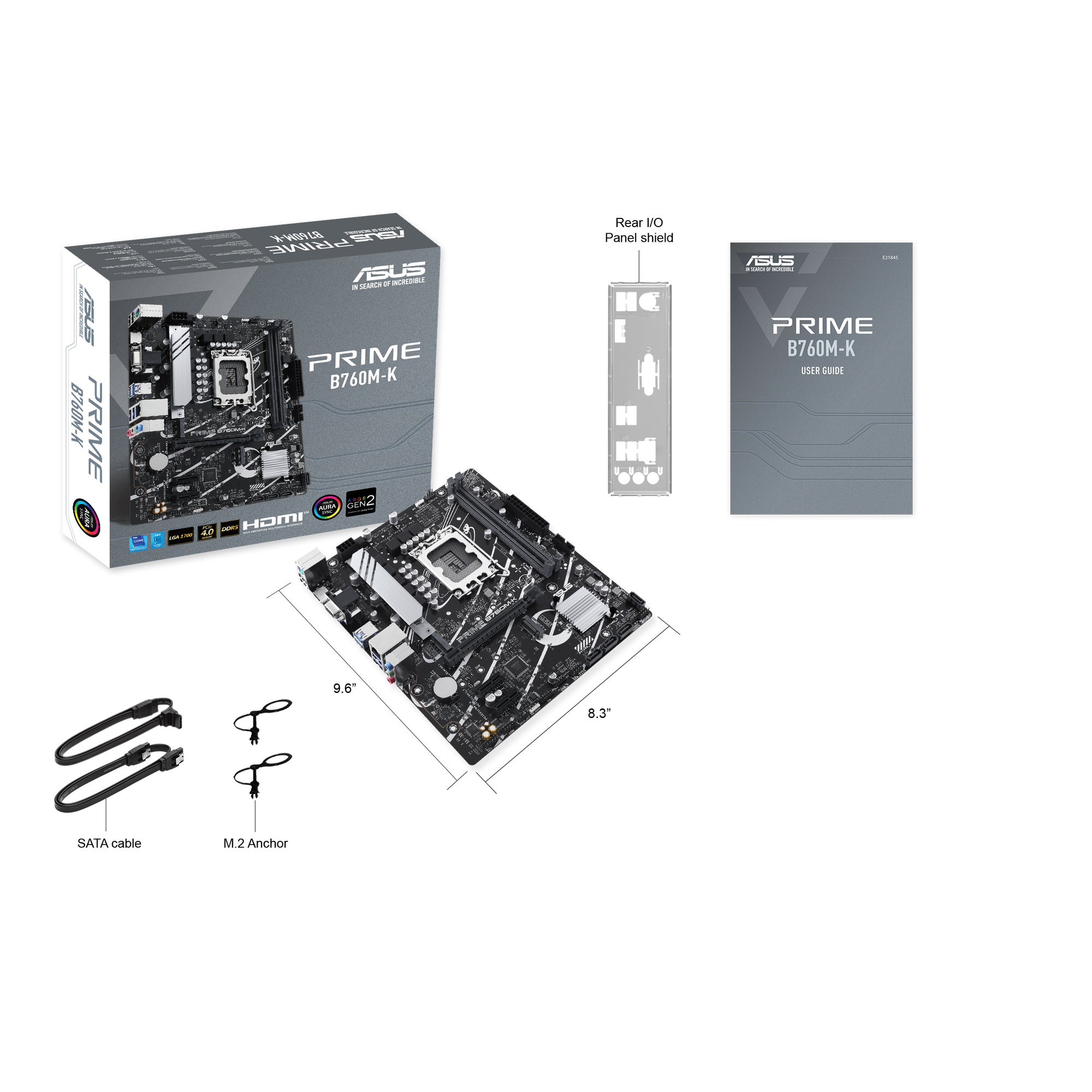 ASUS PRIME B760M-K DDR5 (13th and 12th Gen) LGA 1700 mATX Motherboard