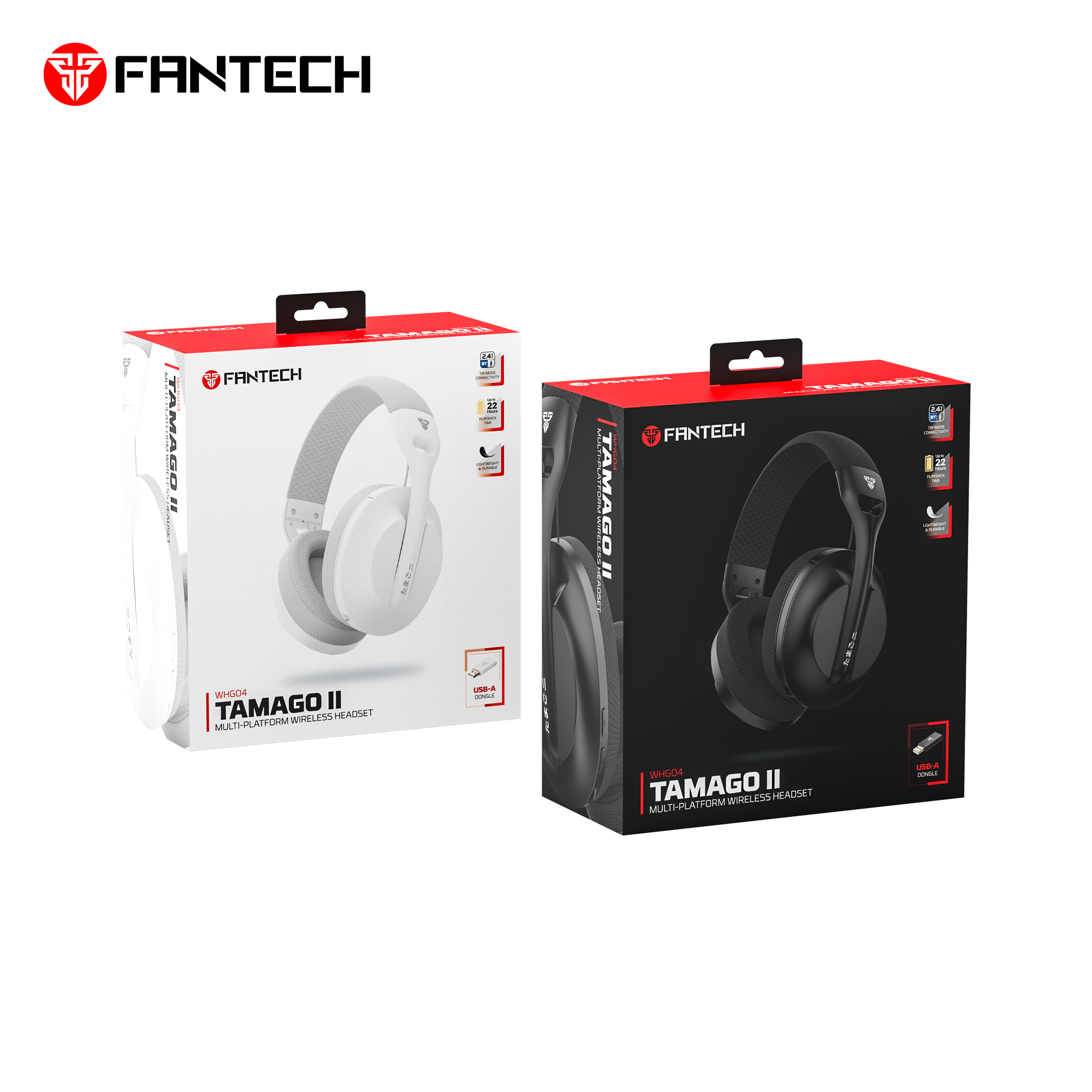FANTECH WHG04 TAMAGO II Multi-Platform Wireless Gaming Headset White