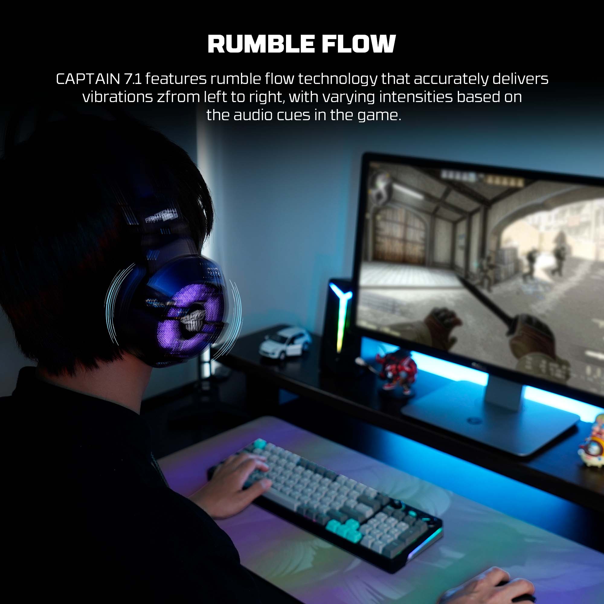 FANTECH VIBRATION HG11 PRO 7.1 SPACE EDITION GAMING HEADSET