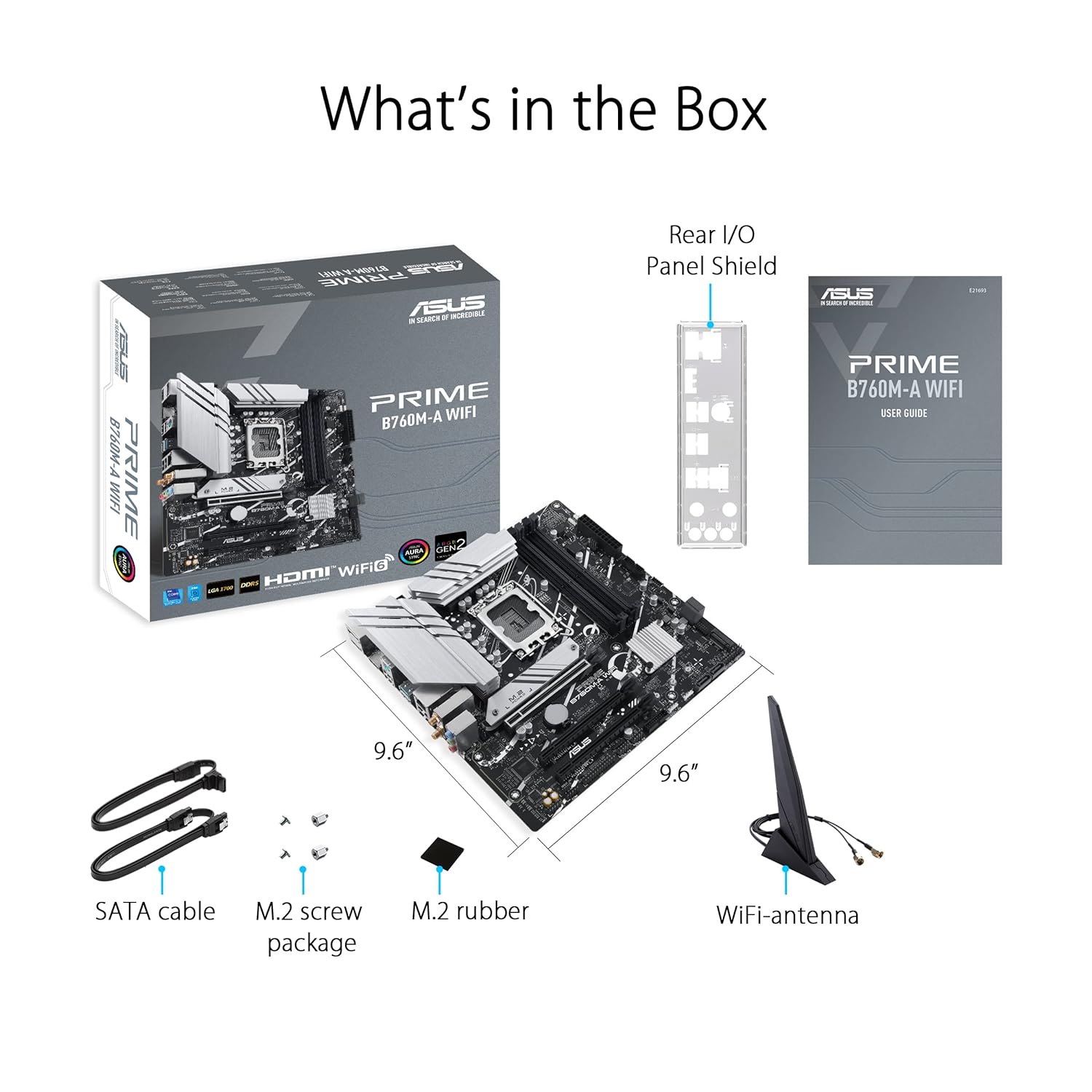 ASUS PRIME B760M-A WIFI DDR5 LGA 1700 mATX Motherboard