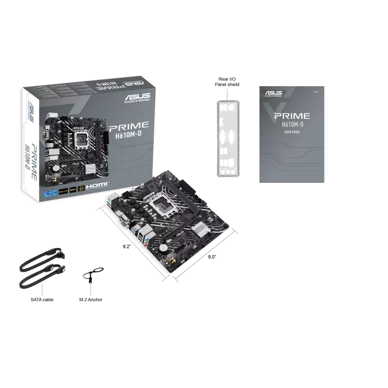 ASUS PRIME H610M-D DDR5 LGA1700 micro-ATX Motherboard