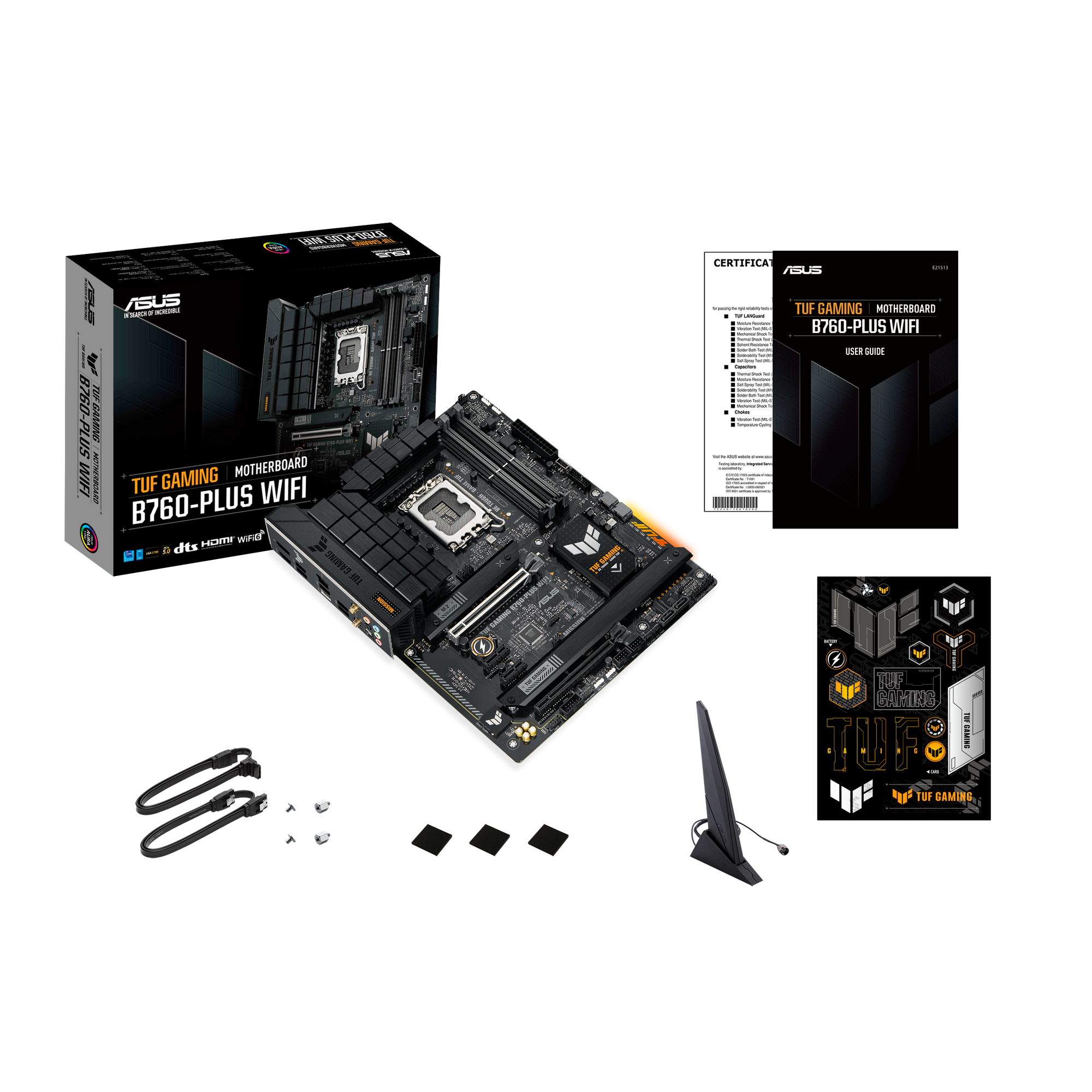 ASUS TUF GAMING B760-PLUS WIFI DDR5 (13th and 12th Gen) LGA 1700 ATX Motherboard