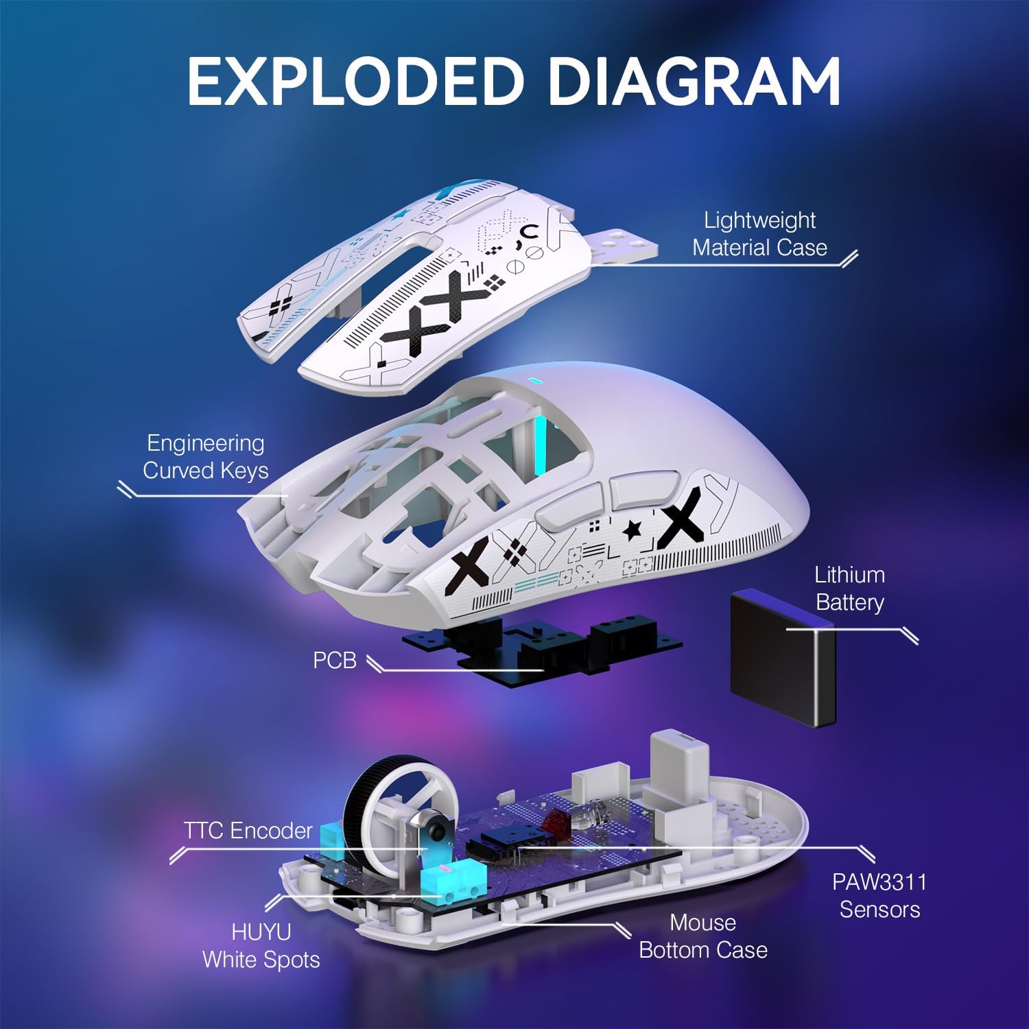 ATTACK SHARK X11 Lightweight Wireless Gaming Mouse