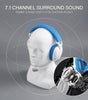 Redragon H878 3-Mode Wireless Blue Lighting Gaming Headset - Lightweight - 7.1 Surround Sound