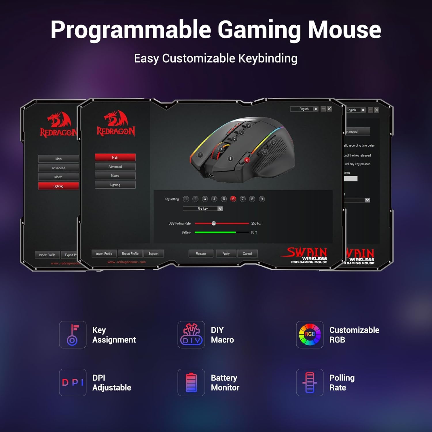 Redragon M915WL Wireless Gaming Mouse