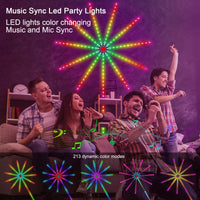 Firework Night Lamp RGB Bluetooth Music Sound