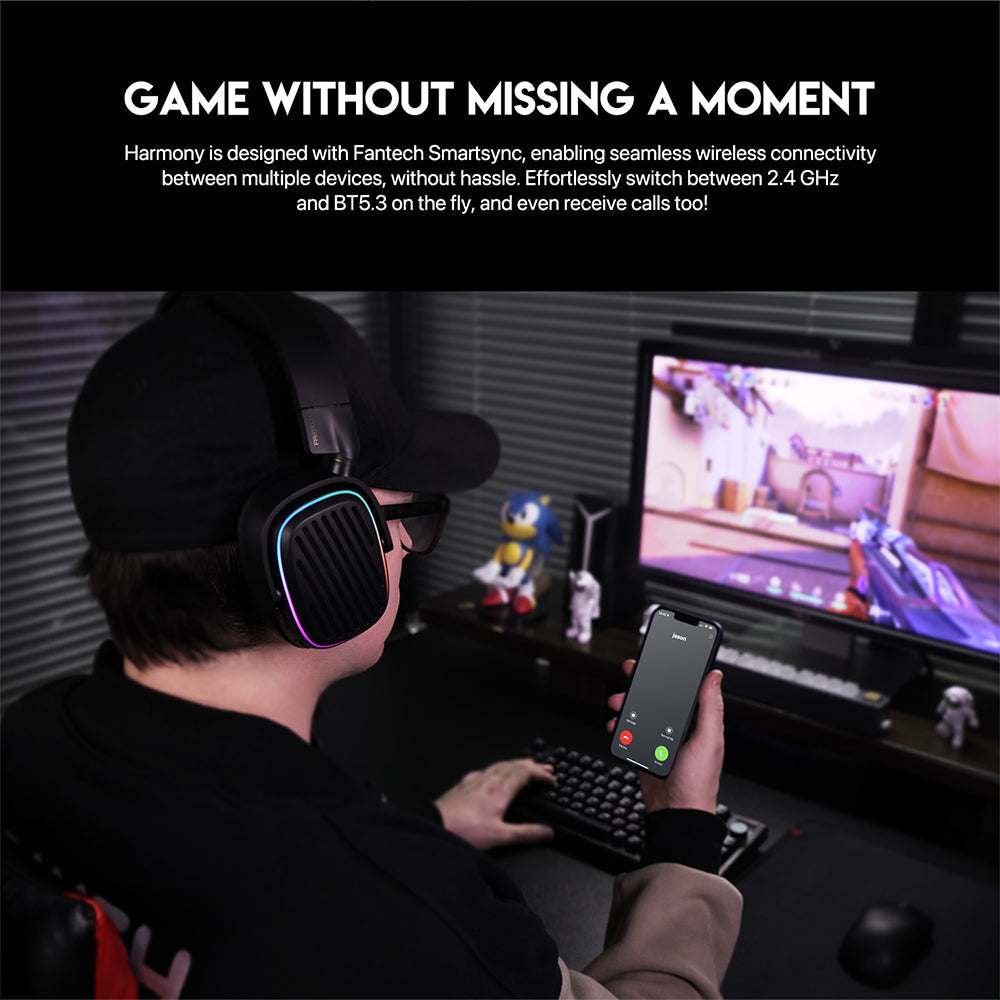 Fantech WHG02 Wireless Headset Harmony New Arrivals 50 JOD
