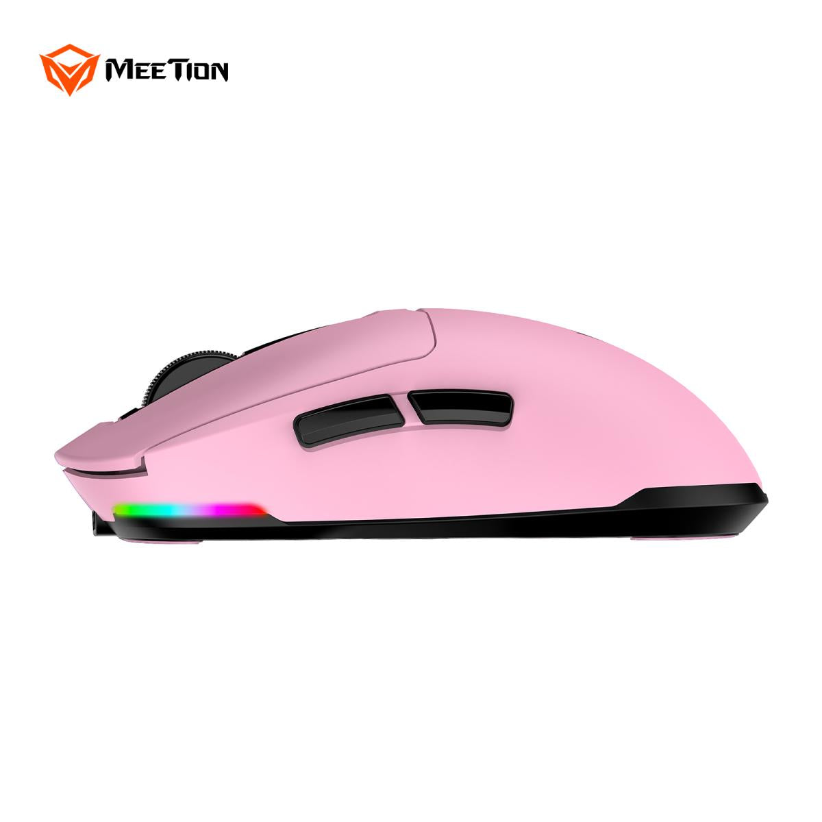 Meetion Air GW24 2.4G Bluetooth & Wired Gaming Mouse -Pink