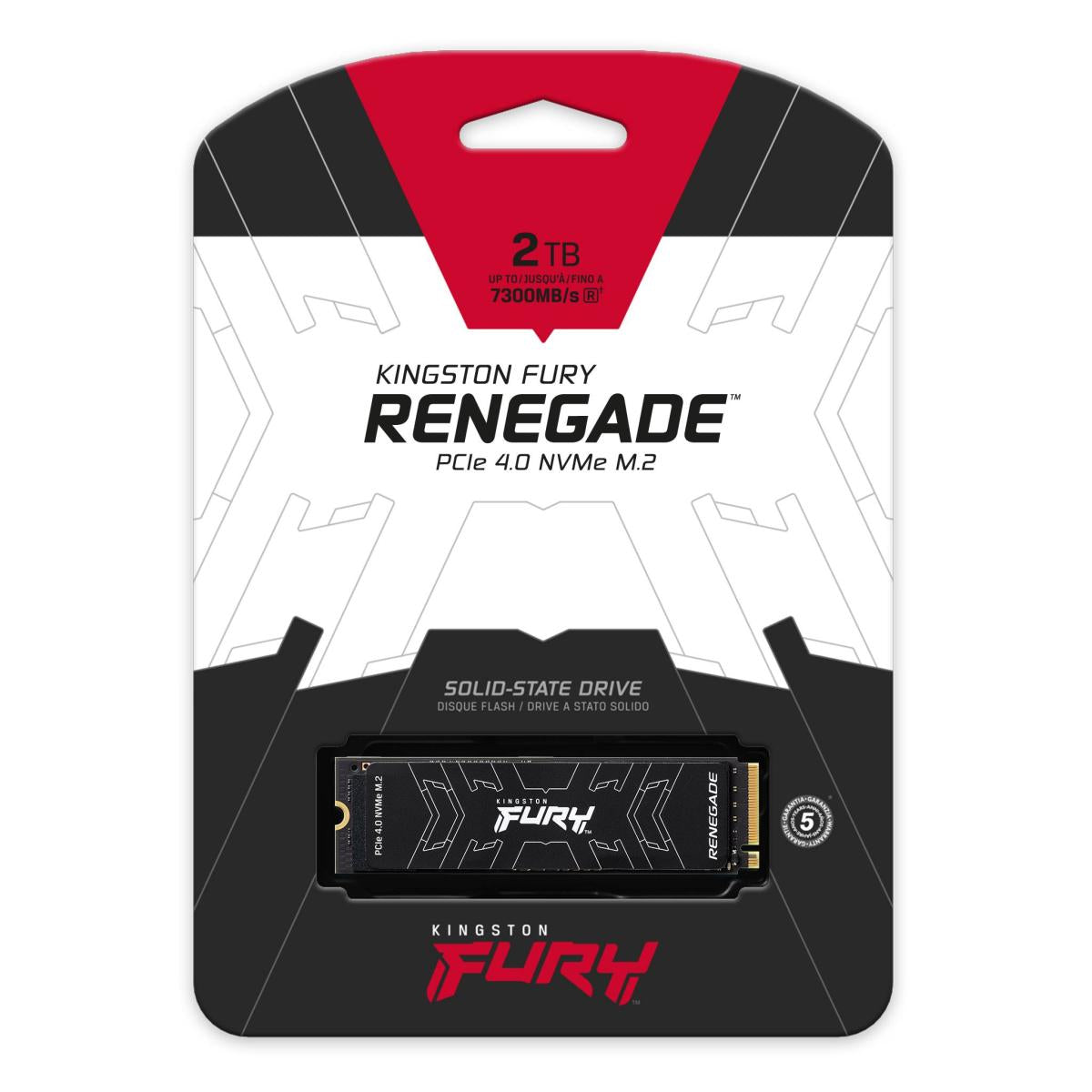 Kingston FURY Renegade 2TB PCIe 4.0 NVMe M.2 SSD up to 7,300MB/s