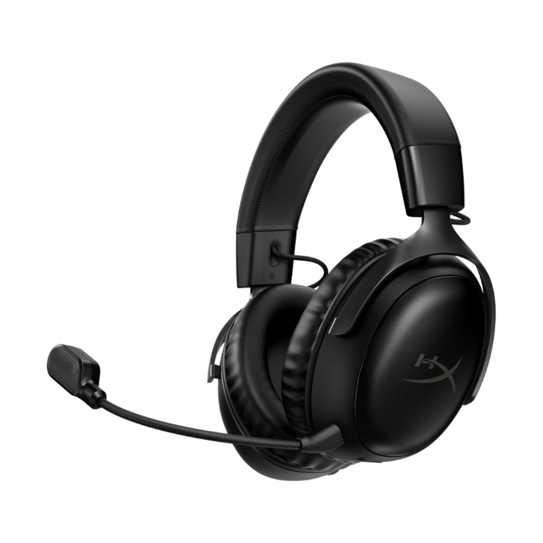 HyperX Cloud III Wireless – Gaming Headset for PC, PS5, PS4, up to 120-hour Battery, 2.4GHz Wireless, DTS Spatial Audio, 53mm Angled Drivers, Memory Foam, Durable Frame, 10mm Microphone, Black