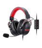 Redragon H376 Aurora Wired Gaming Headset, 7.1 Surround Sound Over-Ear Headphone w/40 MM Audio Drivers, Advanced EQ Mode, 240g Lightweight, Cozy Memory Foam Pads, USB Powered for PC/PS4/NS - Black