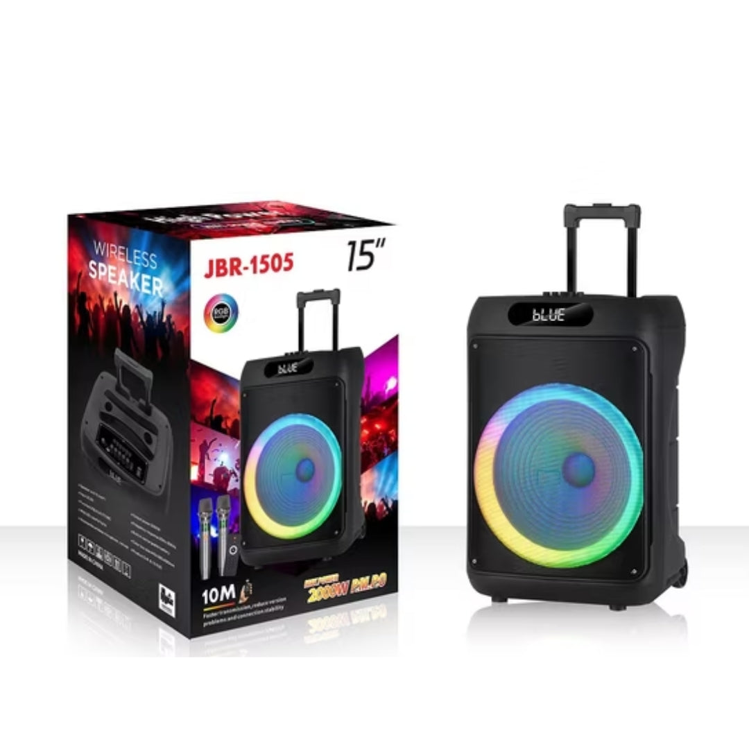 Jbr-1505 15-Inch Party Bluetooth Speaker with LED Lighting Effects
