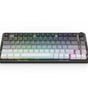 Redragon K673 GG 75% Wireless Gasket RGB Gaming Keyboard, 3-Modes 81 Keys PBT Compact Mechanical Keyboard w/Hot-Swap Socket, Dedicated Knob Control & 5-Layer Noise Dampening, Custom Linear Switch