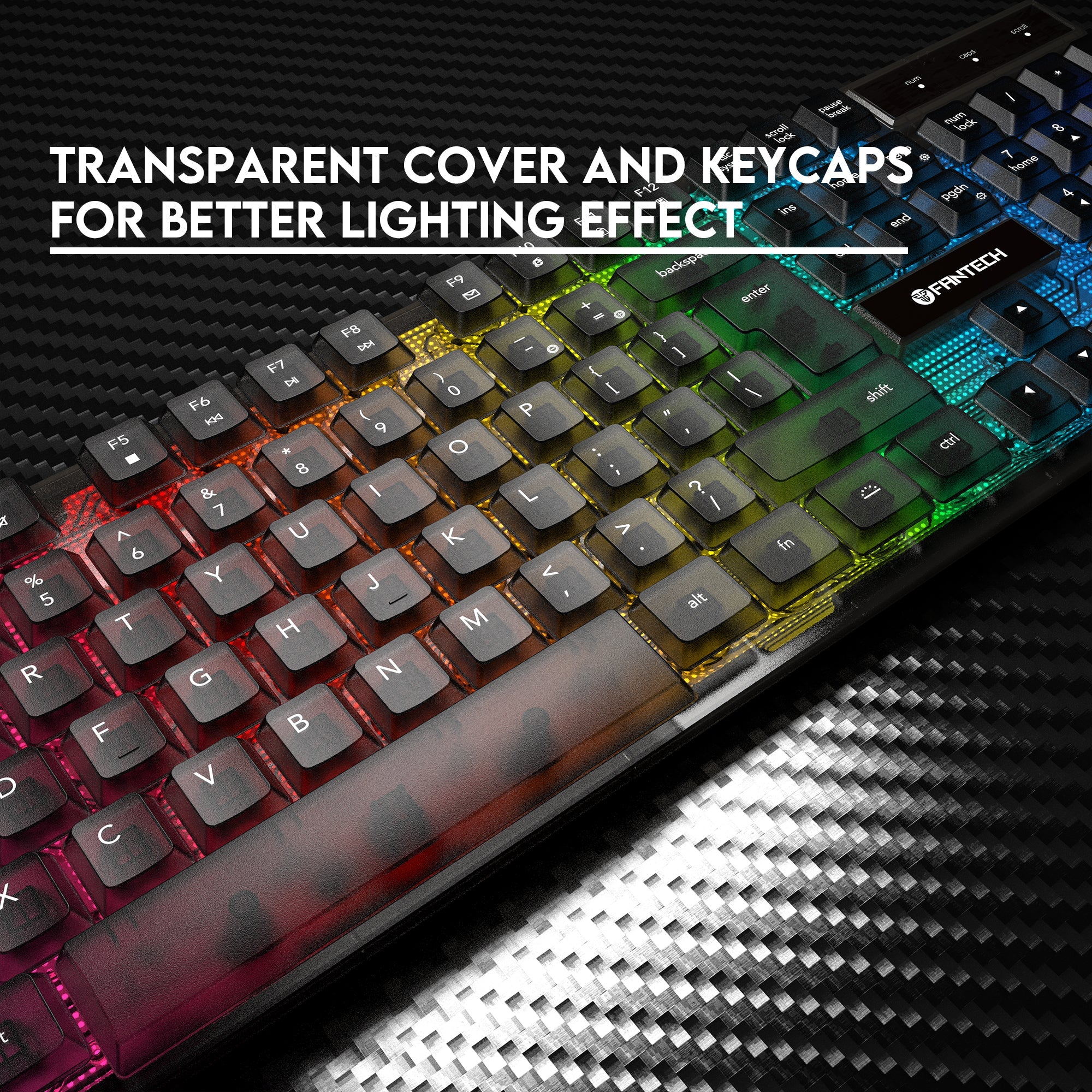 Fantech Shikari K515 RGB Membrane Gaming Keyboard Keyboard 12 JOD