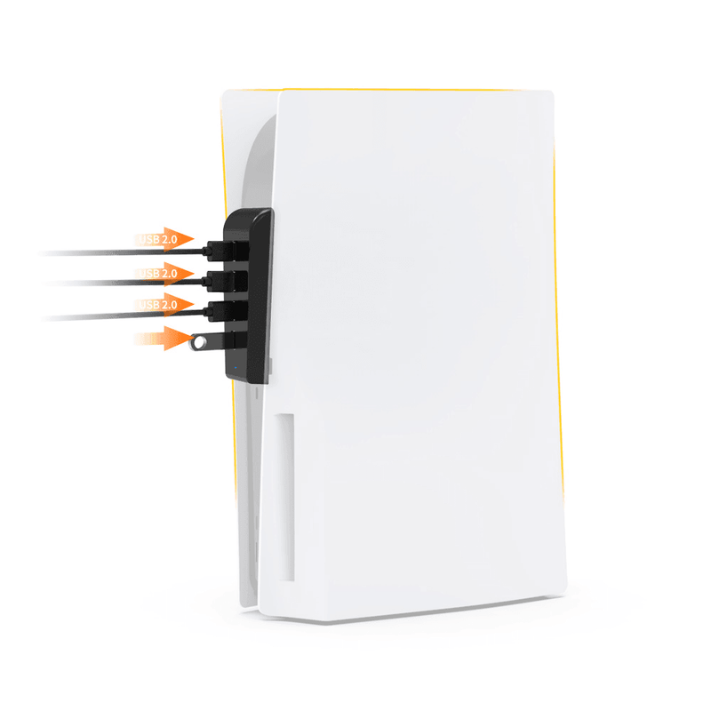 DOBE 1-TO-4 USB 2.0 HUB FOR PS5 GAMING CONSOLE  TP5-0576
