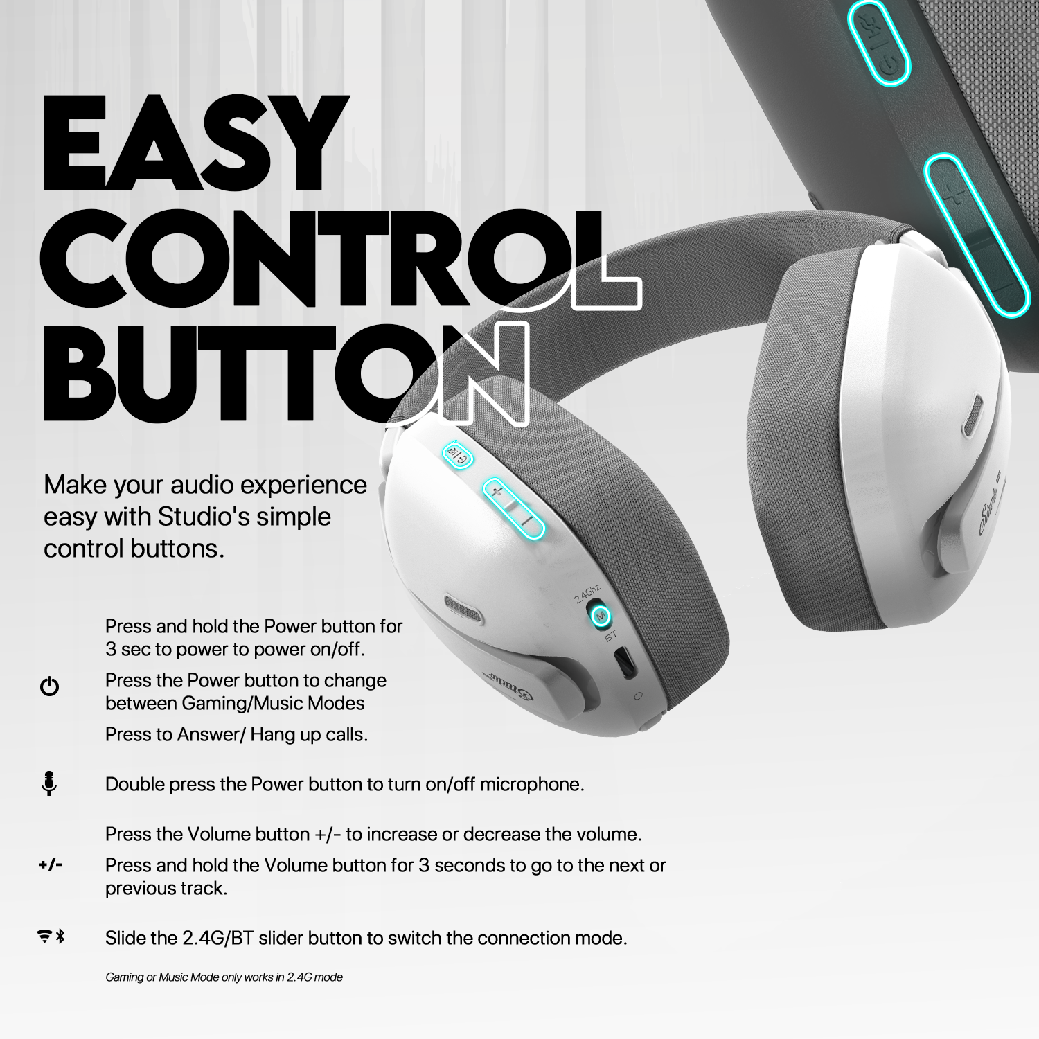 Fantech Studio Pro WHG03P Wireless Headset New Arrivals 40 JOD