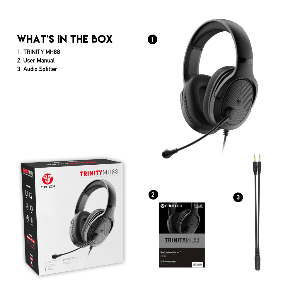 Fantech Trinity MH88 Multi Platform Gaming Headset Audio 15 JOD