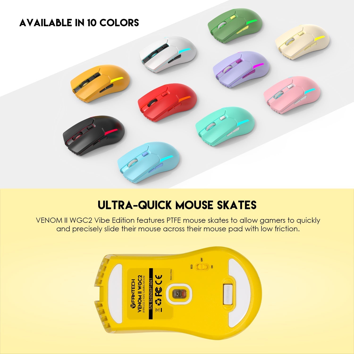Fantech VENOM II WGC2 VIBE EDITION Yellow Mouse 15 JOD