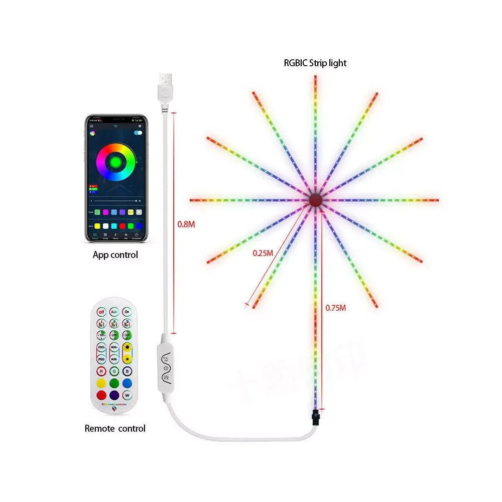 Firework Night Lamp RGB Bluetooth Music Sound