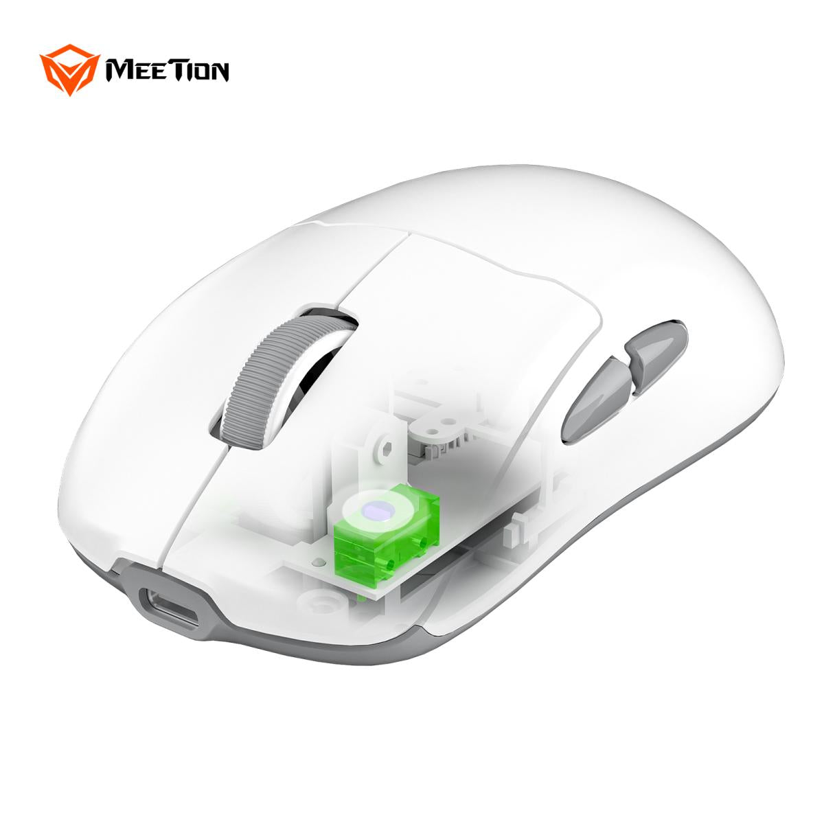 Meetion Air GW39 PAW3395 Sensor Wireless Gaming Mouse with Charging Dock -White