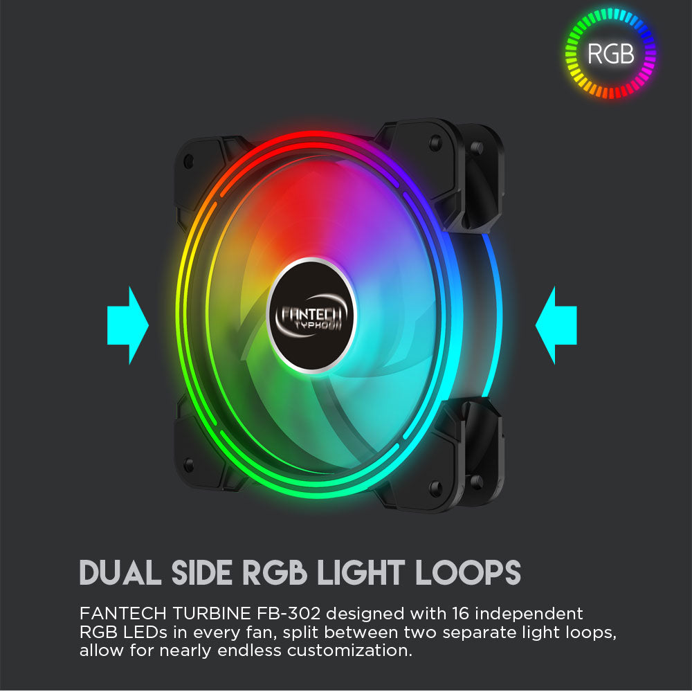 FB-302 TYPHOON RGB FAN 3n1