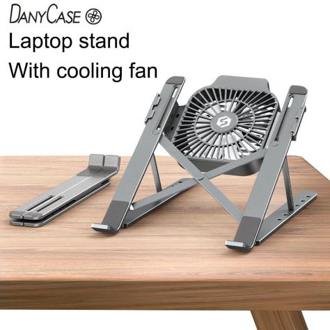 Laptop stand with cooling fan