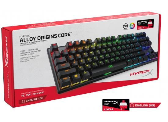 HyperX Alloy Origins Core Mechanical Red Switch RGB LED Backlit